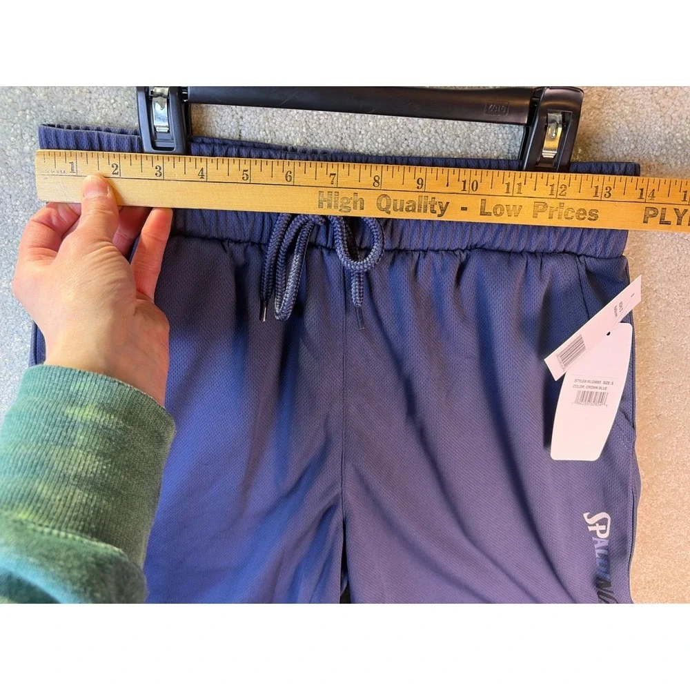 Spalding Gym Essentials Shorts Men's Small Crown‎ Blue Mesh Athletic RLG0003